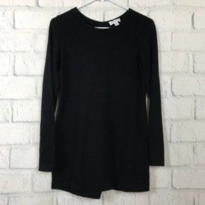Susan Graver XXS Sweater Black Long Lseeve Buttons